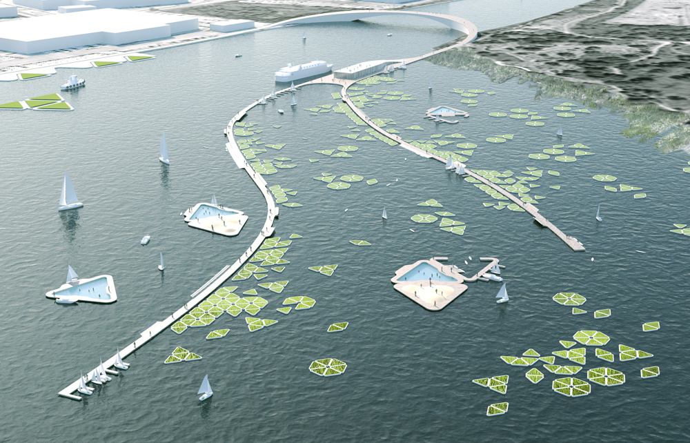 Bird's eye view of the Bronx Blue Terminal